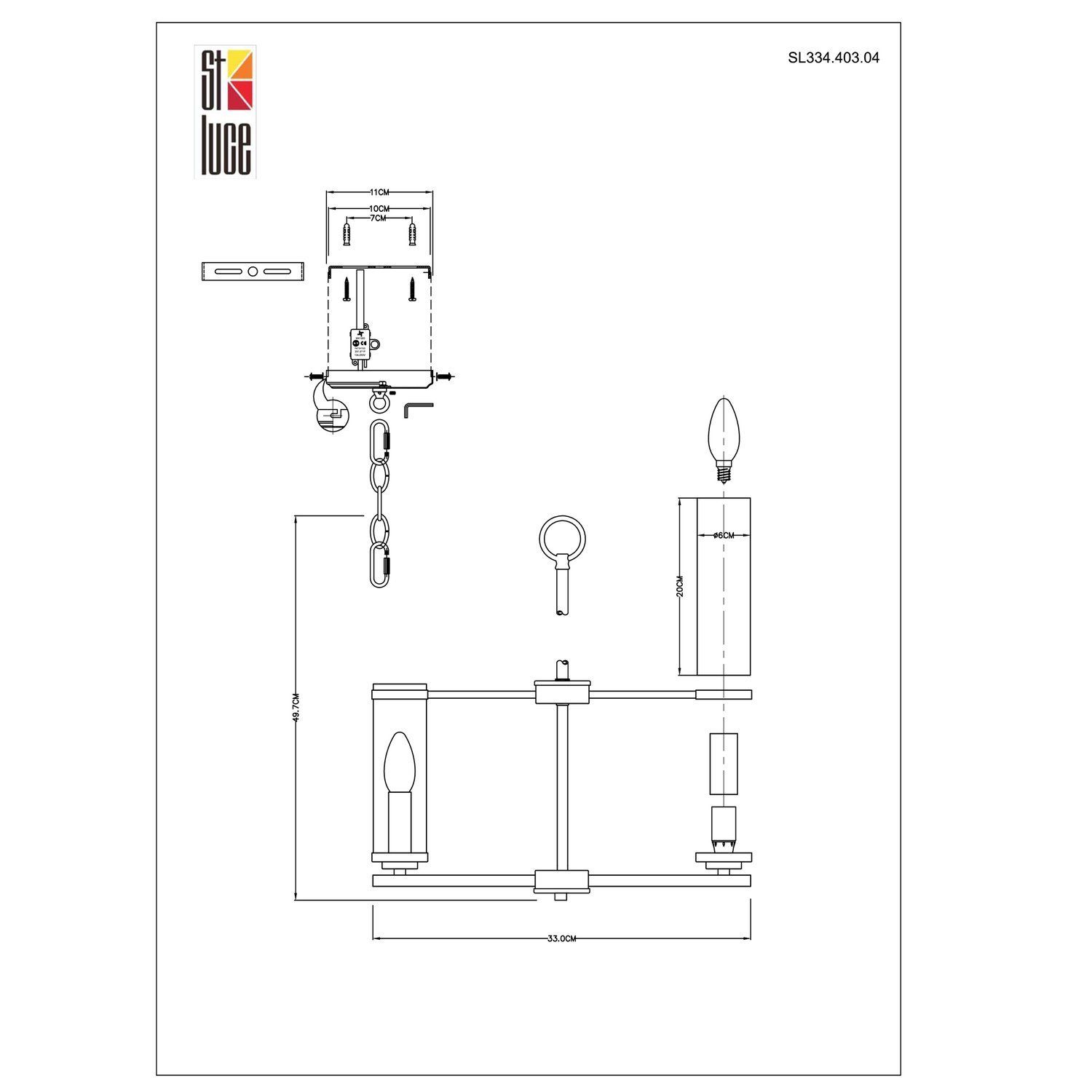 Подвесная люстра ST LUCE BICHERO SL334.403.04