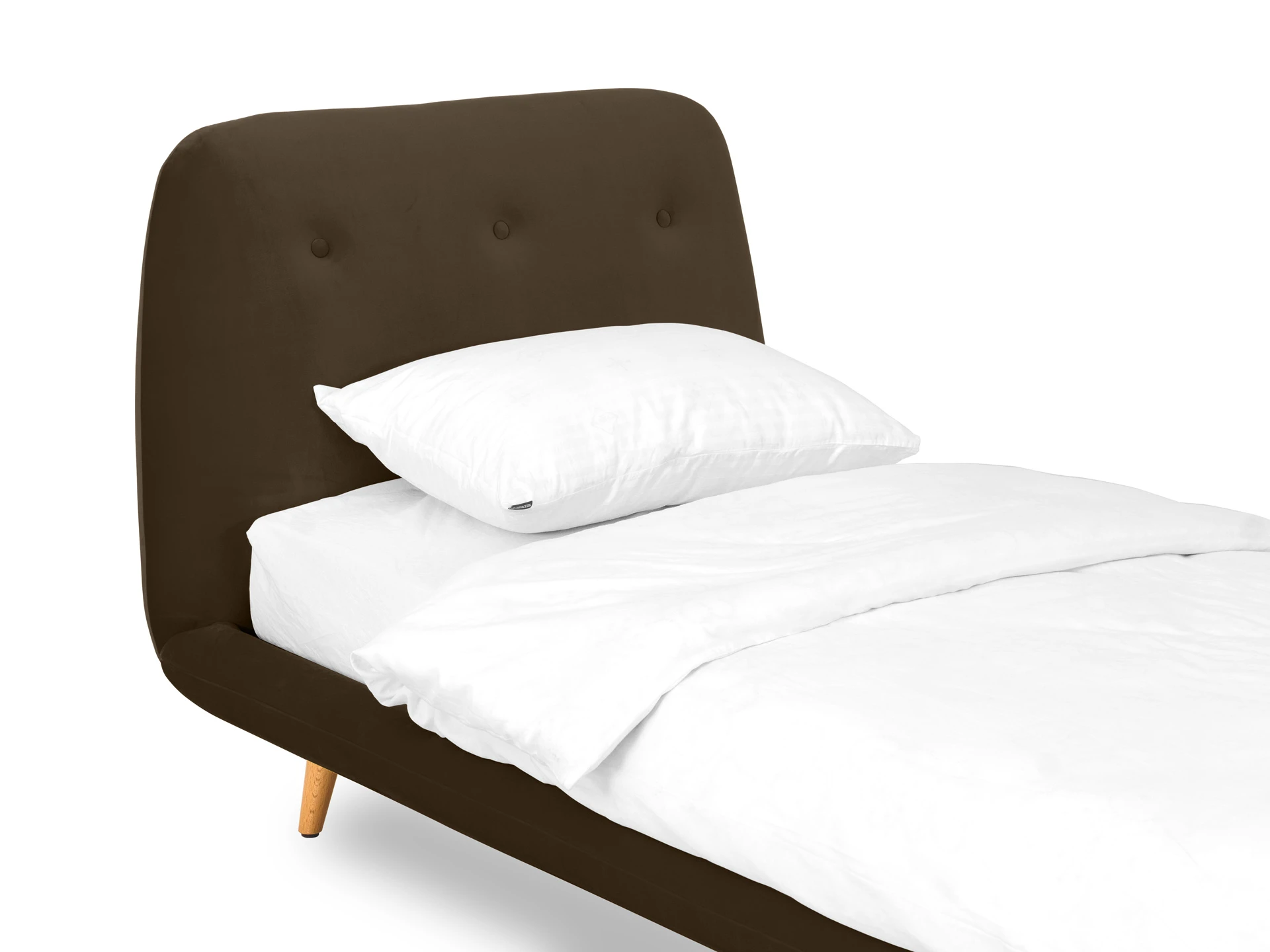 Кровать Loa 90x200 коричневый 567496