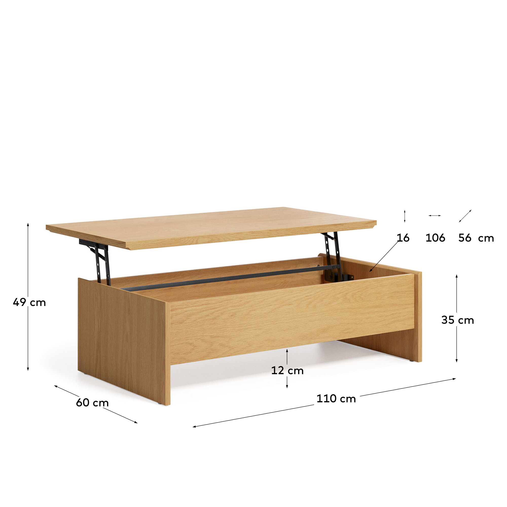 Кофейный столик трансформер La Forma Abilen шпон дуба 110 x 60 162678
