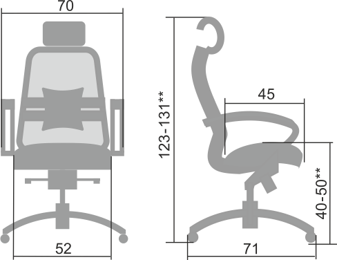 Эргономичное кресло SAMURAI S-2.04 MPES Черный плюс