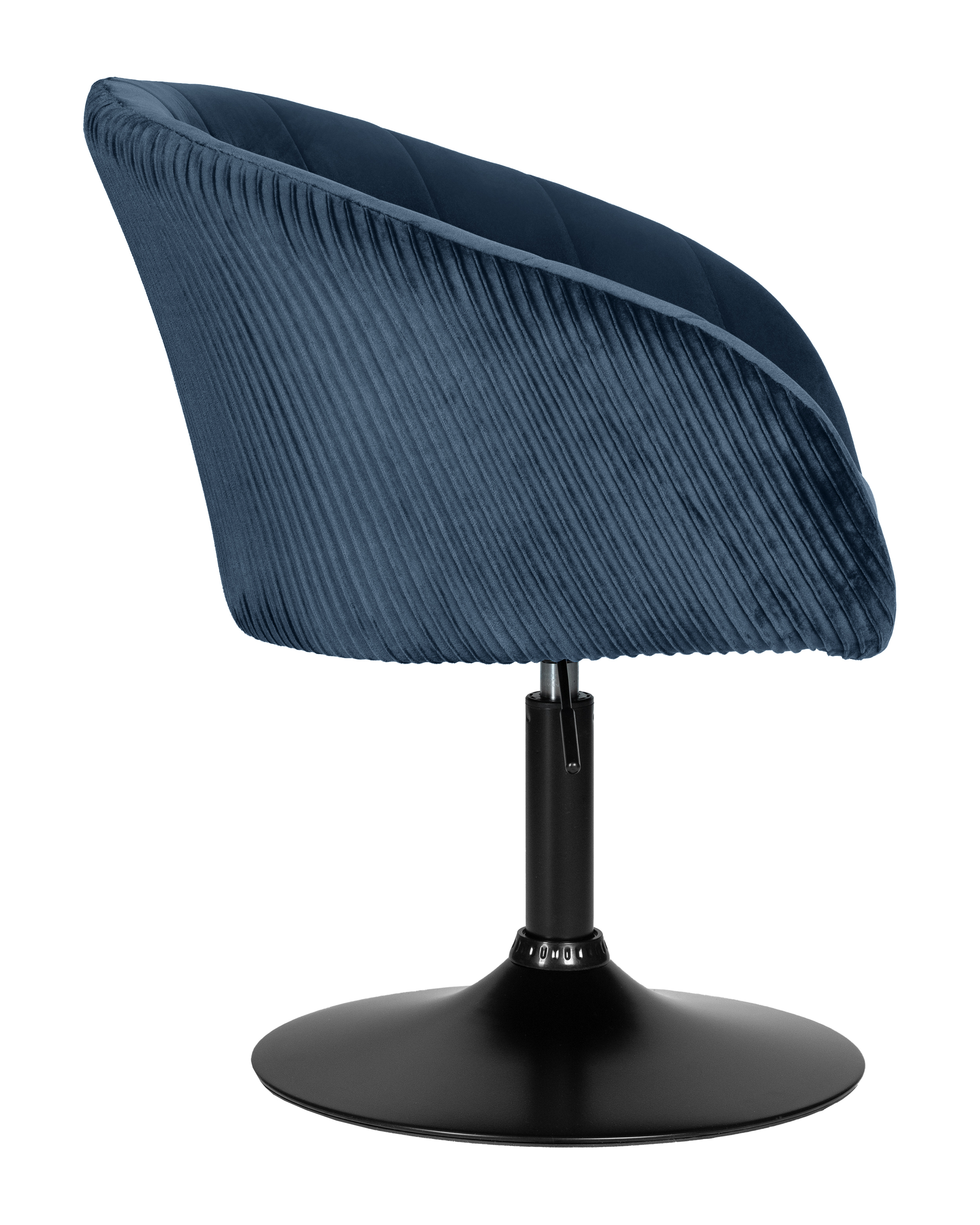 Кресло дизайнерское DOBRIN EDISON BLACK синий велюр 1922-20