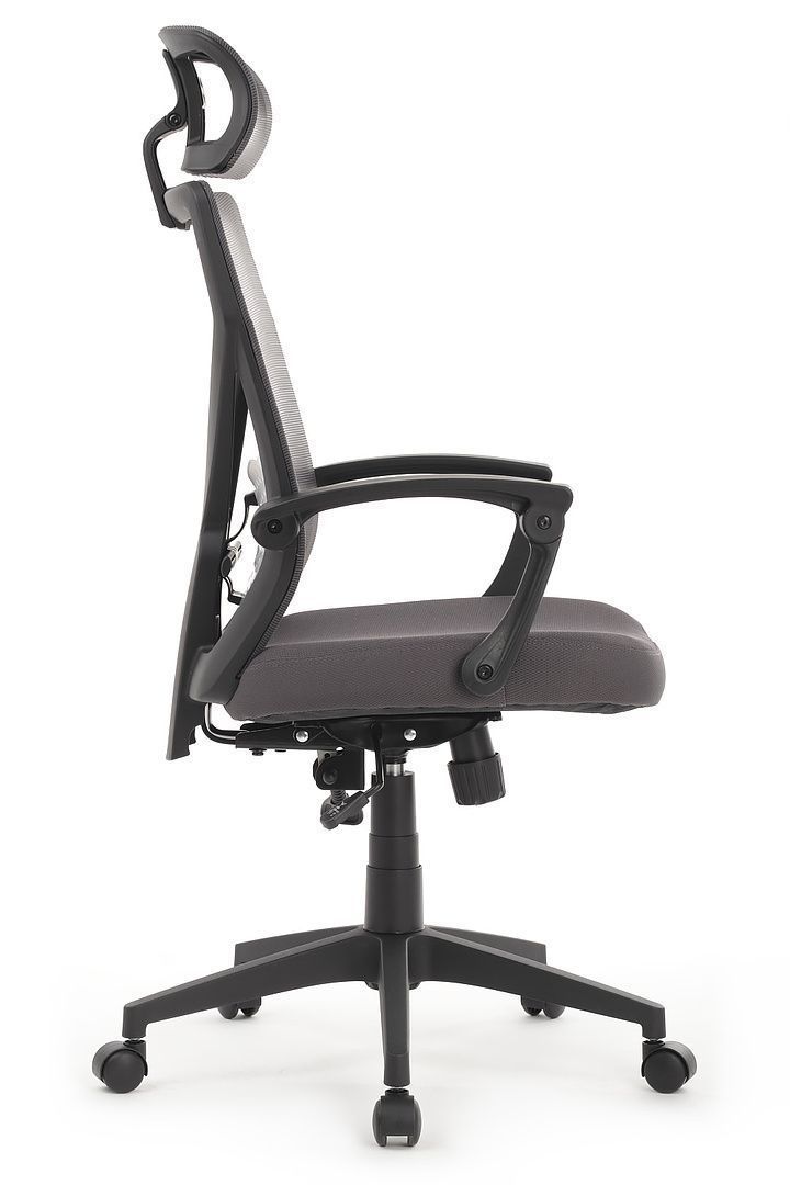 Кресло RIVA Chair OLIVER W-203 AC черный пластик / серый