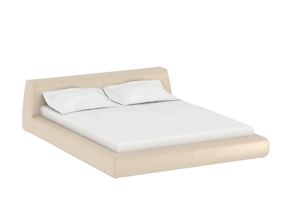 Кровать со съемным чехлом Vatta 160x200 (экокожа) бежевый 330848