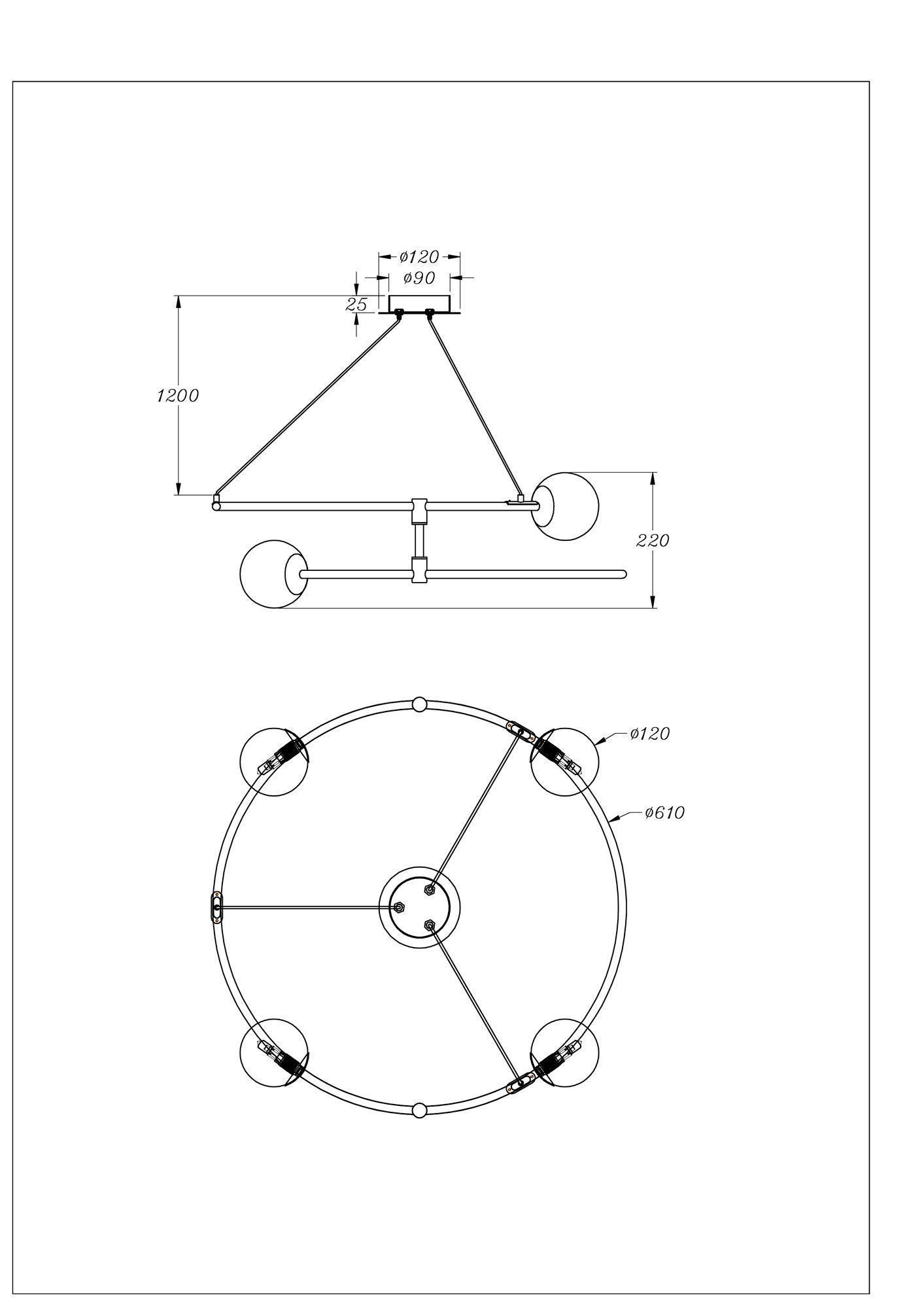 Подвесная люстра Maytoni Balance MOD317PL-04B