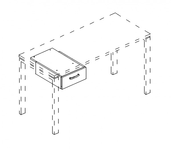Тумба подвесная 1-ящичная (для стола 70) Юнитекс А4 205