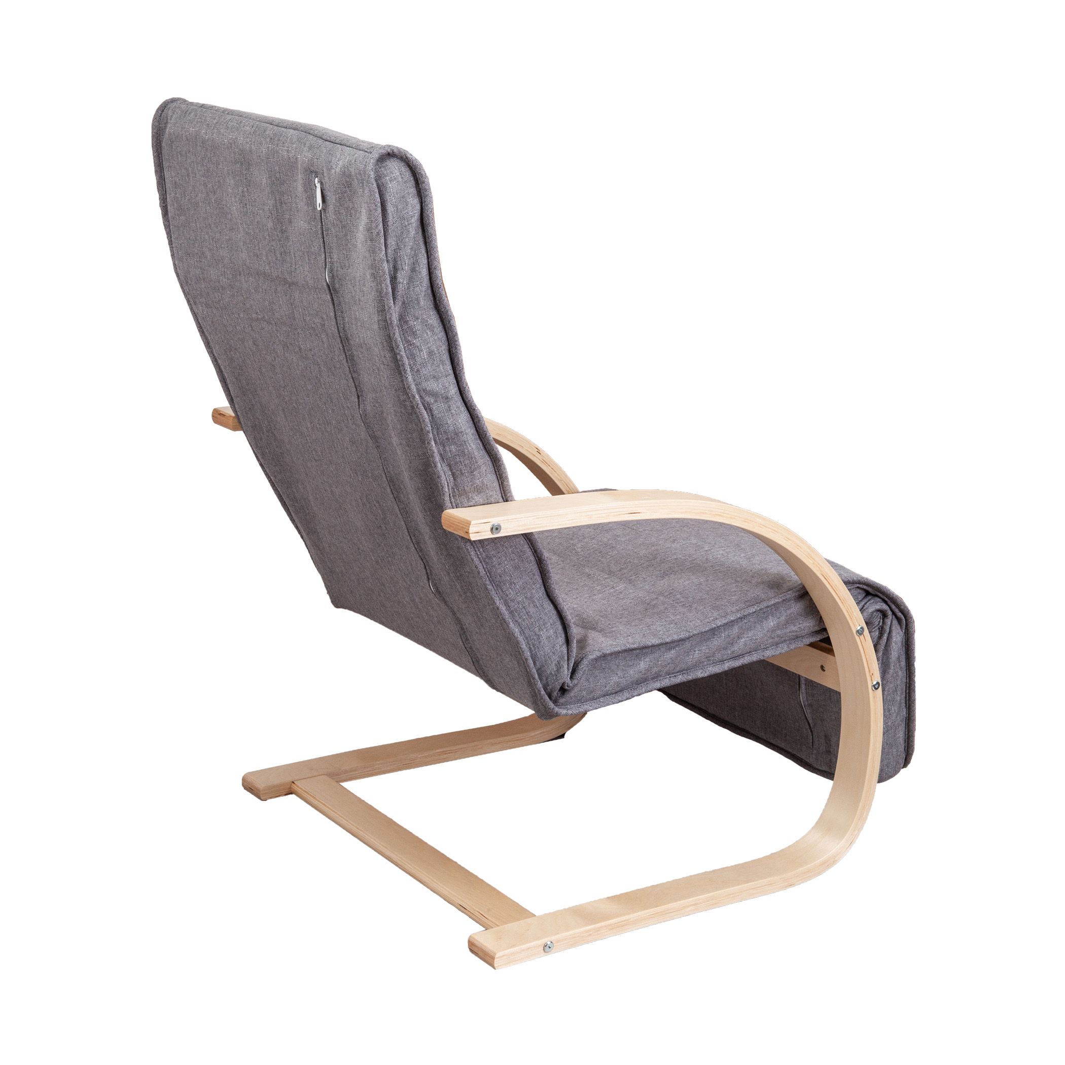 Кресло-качалка Grand серый ткань 72150