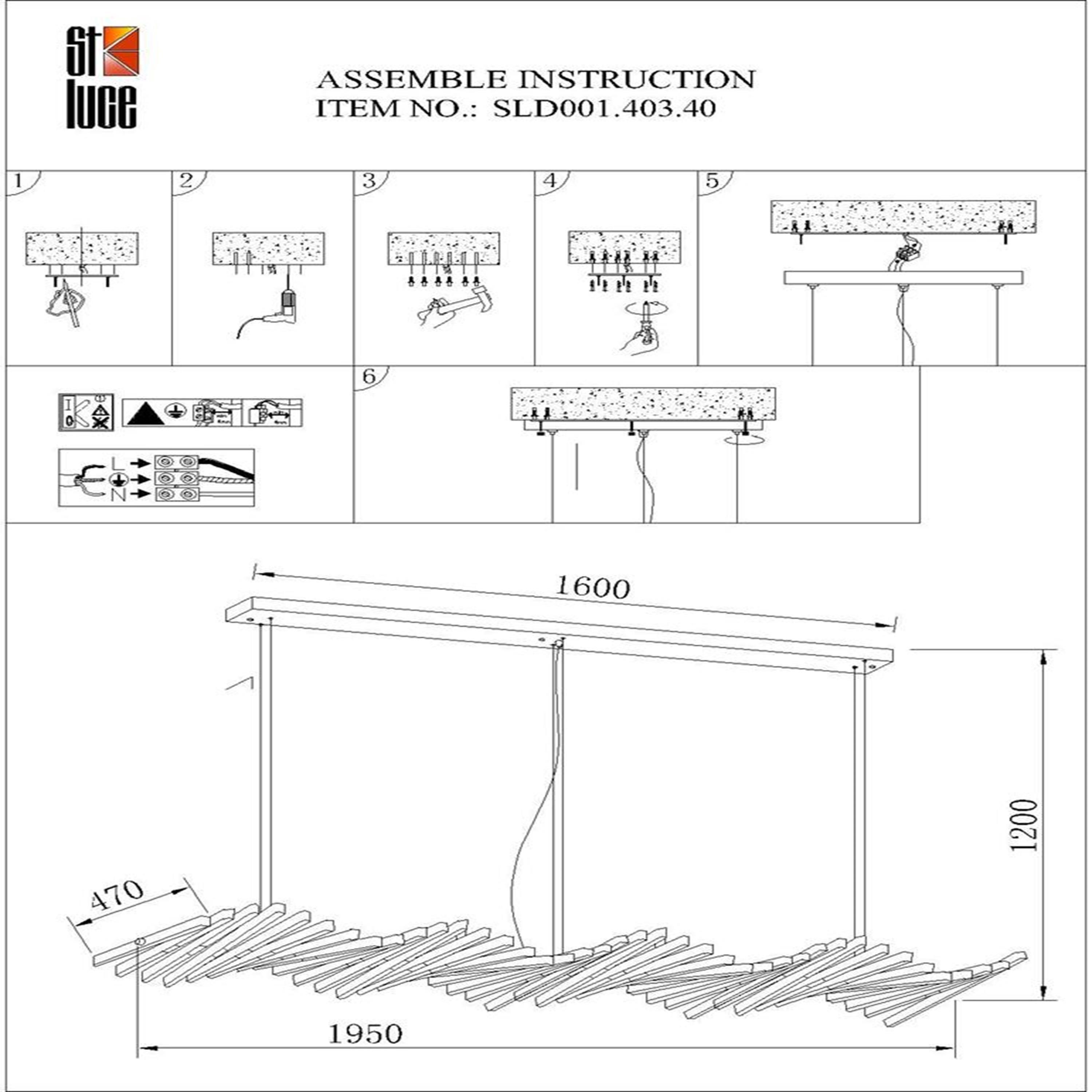 Подвесная люстра ST LUCE PICODI SLD001.403.40