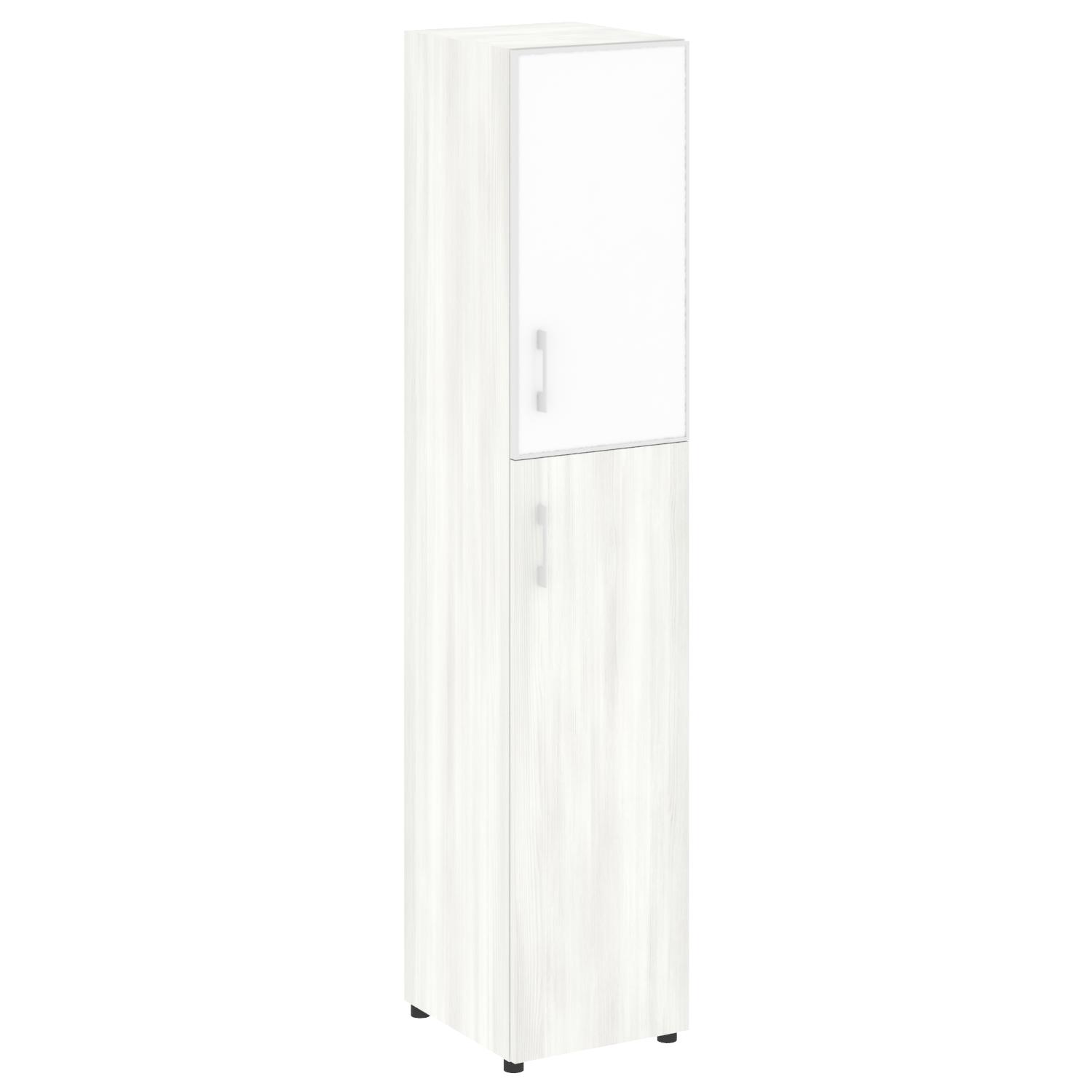 Шкаф правый (1 средний фасад +1 низкий фасад стекло белое в раме) Riva YALTA LT.SU-1.7 R (R) white