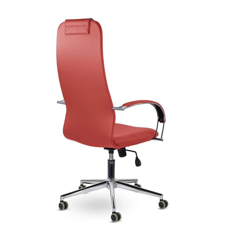 Кресло компьютерное СН-601 Соло хром красный