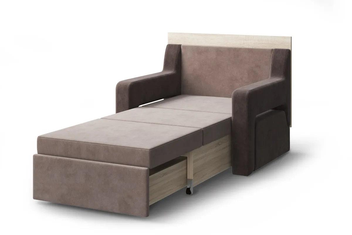 Кресло Кровать Стол (3 в 1) Смарт-1 бежевый / коричневый /дуб сонома МЛК