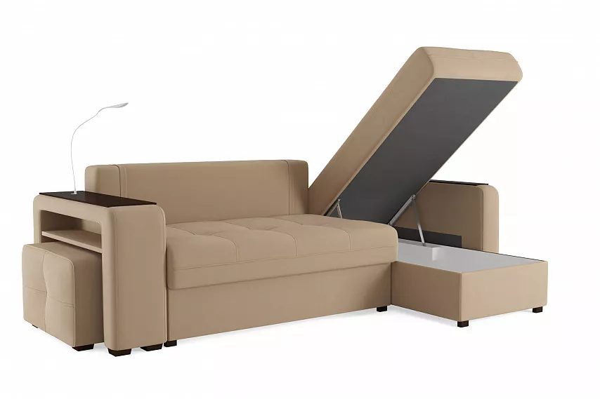 Угловой диван-кровать Smart Silva 4 Velutto 05 правый