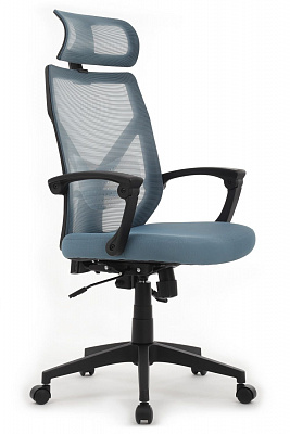 Кресло RIVA Chair OLIVER W-203 AC черный пластик / синий