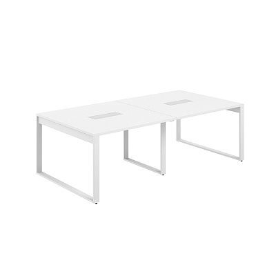 Стол для переговоров Norden Аллегро 2400х1238х750 AG.2412.WH.72.WH Белый Снег/Белый