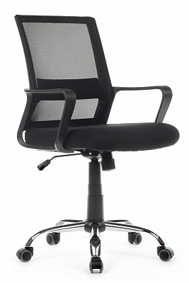Кресло компьютерное Riva Chair Mint 1029MB без подголовника черный
