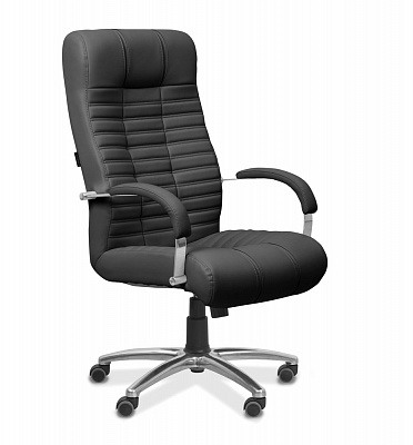 Кресло для руководителя Юнитекс Атлант MK G кожа 630*690 At/B/MK/G/nl01/k Черная