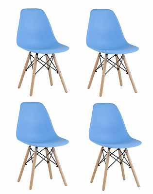 Комплект стульев Eames DSW голубой x4 шт