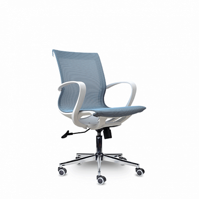 Кресло компьютерное ЙОТА М-805 WHITE CH голубой
